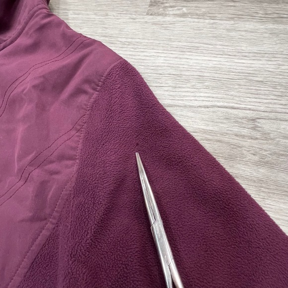 Columbia Women Fleece Jacket Full Zip Size M Quilted Panel Purple - Picture 13 of 16